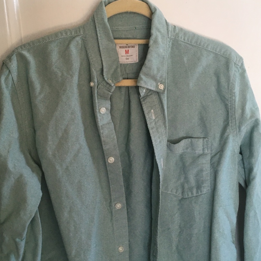 GAP Teal Tapestry Button Down Shirt Men’s Medium